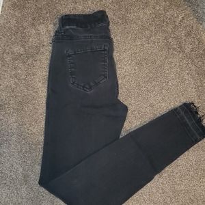 Black distressed jeans